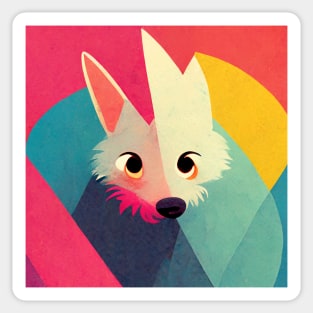 Cute geometric wolf Sticker